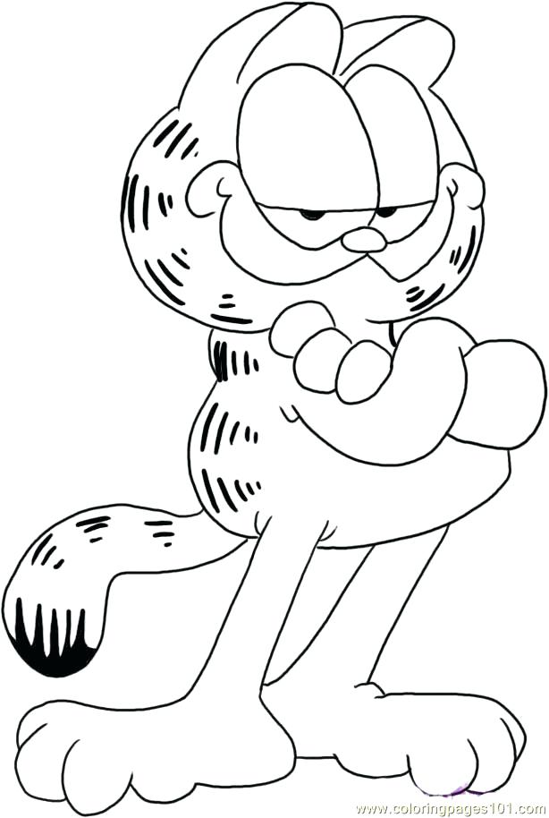 614x914 Garfield Coloring Pages Garfield And Odie Coloring Pages Free