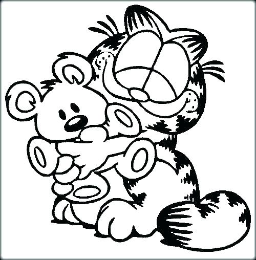 500x508 Garfield Coloring Page Shippa.co
