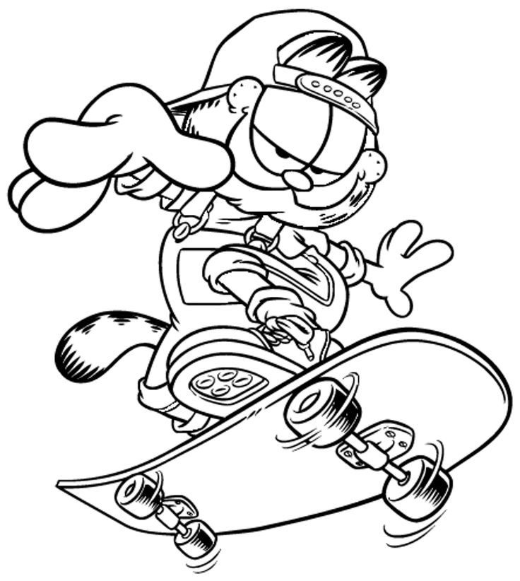 Garfield Christmas Coloring Pages