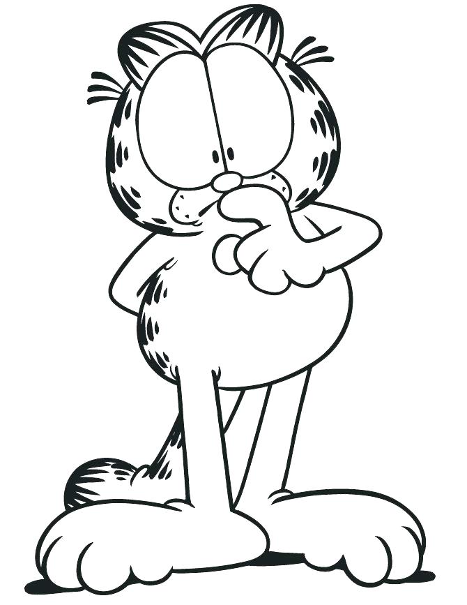670x867 Garfield Coloring Page Garfield Thanksgiving Coloring Pages
