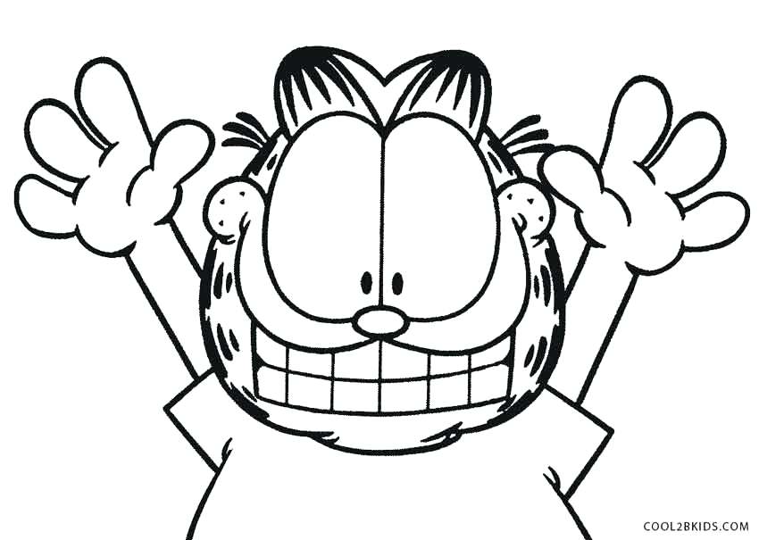 850x605 Garfield Coloring Pages Face Coloring Pages Garfield Christmas