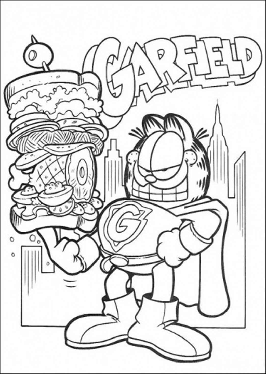1044x1465 Fortune Garfield Coloring Pages Best Of Collec