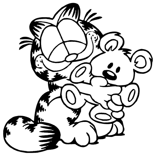 500x508 Garfield Kleurplaten Voor Kinderen. Kleurplaat En Afdrukken