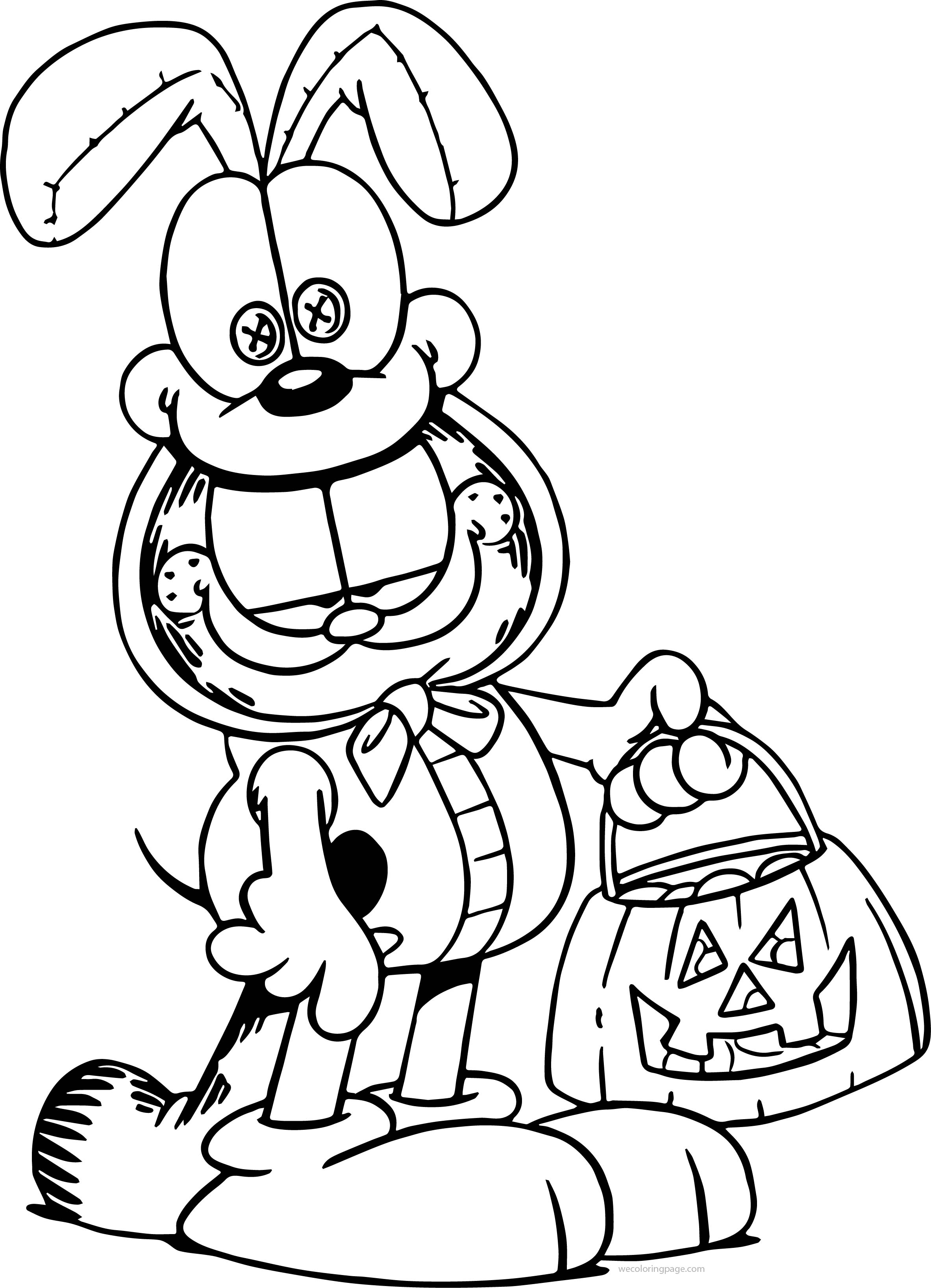 2365x3273 Halloween Garfield Coloring Page Wecoloringpage