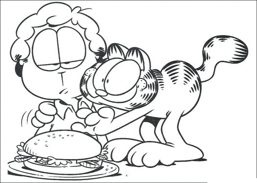 525x374 Garfield Coloring Pictures Colouring Pages Free Coloring Part 2