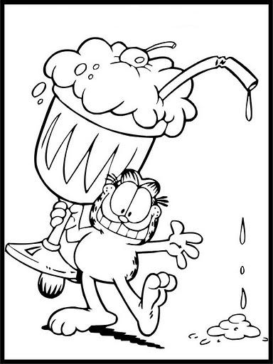 384x512 Garfield Con Cop On Garfield Halloween Coloring Page For You