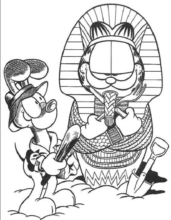 600x771 Garfield Halloween Coloring Pages 453451