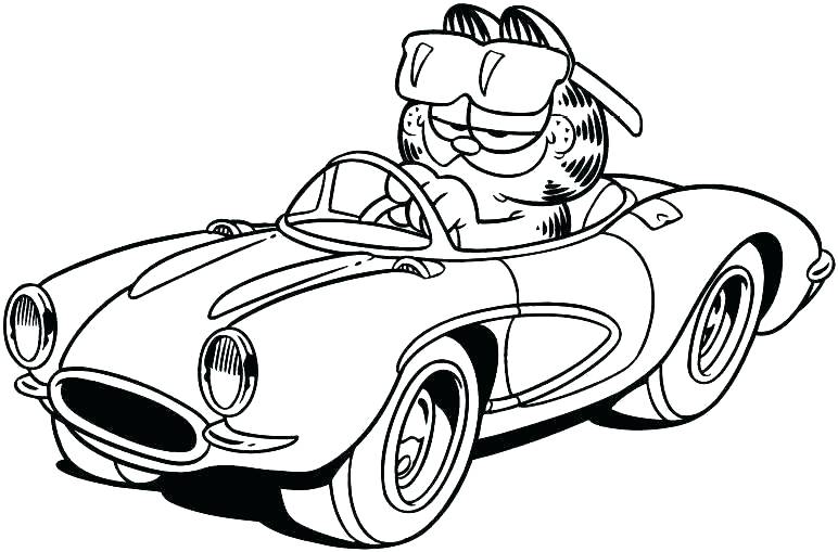 772x509 Garfield Coloring Sheets