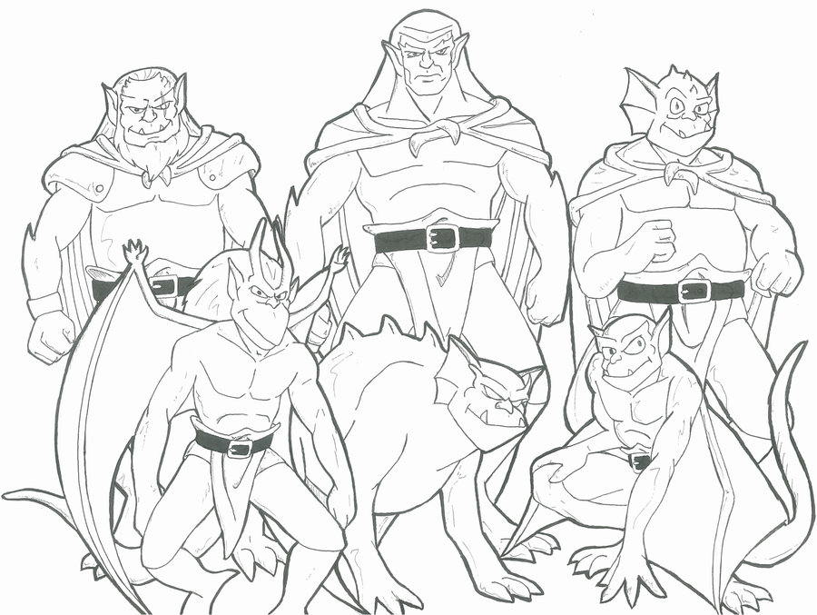 900x677 Adult Coloring Pages Gargoyle Nice Black And White Art Disneys