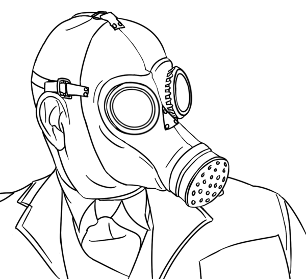 600x547 Colour Your Own Gasmask Zombie By Jinkies36