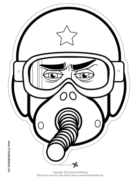 281x364 Male Fighter Pilot Mask To Color Printable Mask, Free To Download