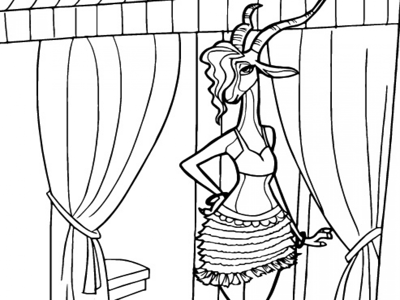 1280x960 Gazelle Coloring Zootopia