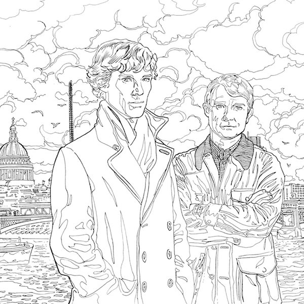 600x600 8 Geeky Coloring Books For Adults Sherlock And Coloring Books