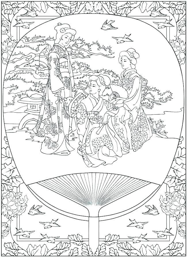 650x898 Geisha Coloring Pages Girl Geisha Coloring Page Geisha Girl