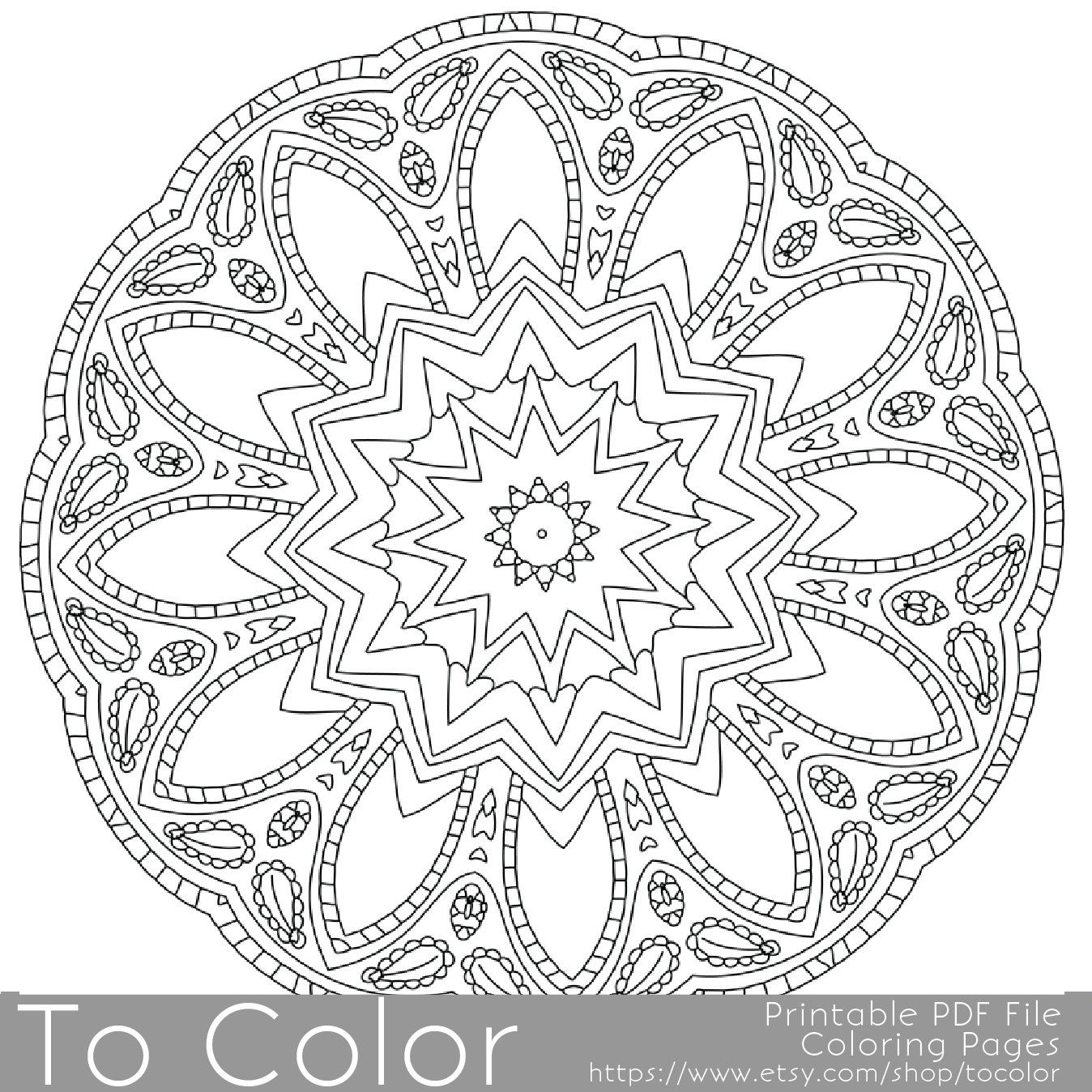 1348x1348 Intricate Printable Coloring Pages For Adults, Gel Pens Mandala