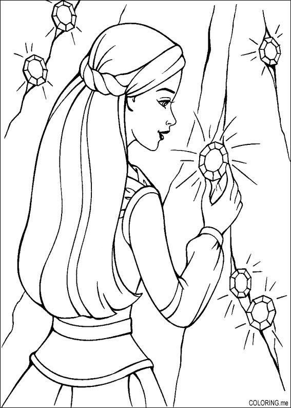 567x794 Coloring Page Barbie Magic Pegasus Gems
