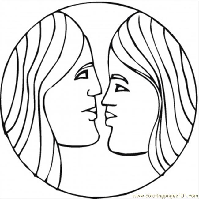 650x650 Gemini Coloring Page