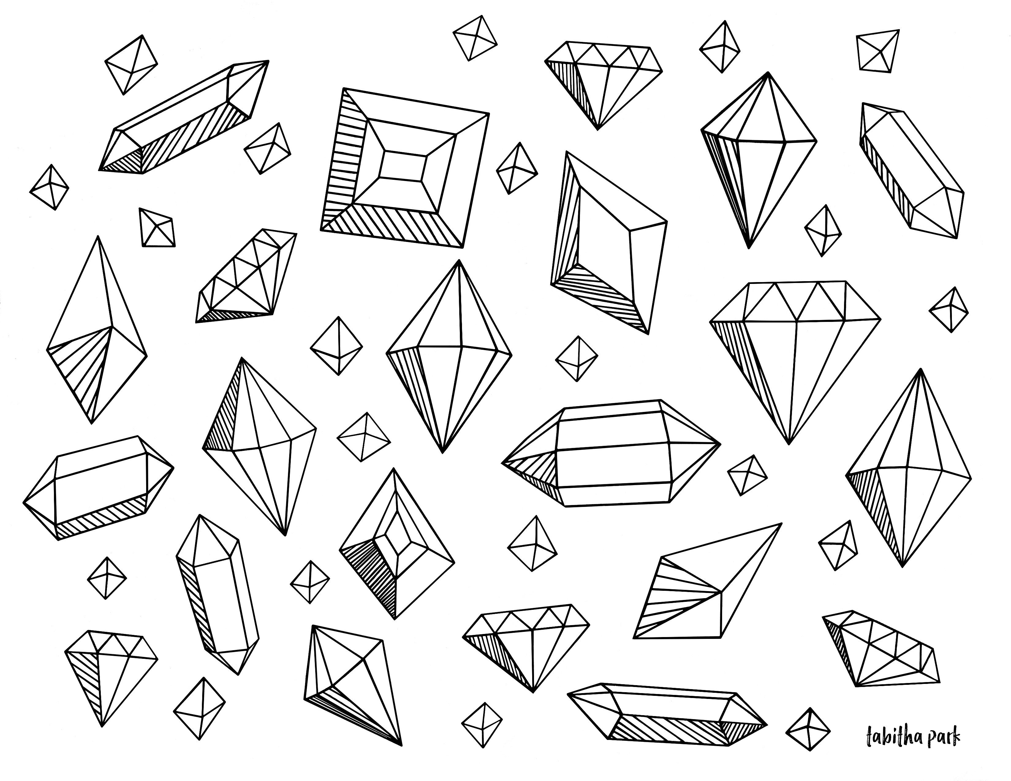 3300x2550 Gem Coloring Pages