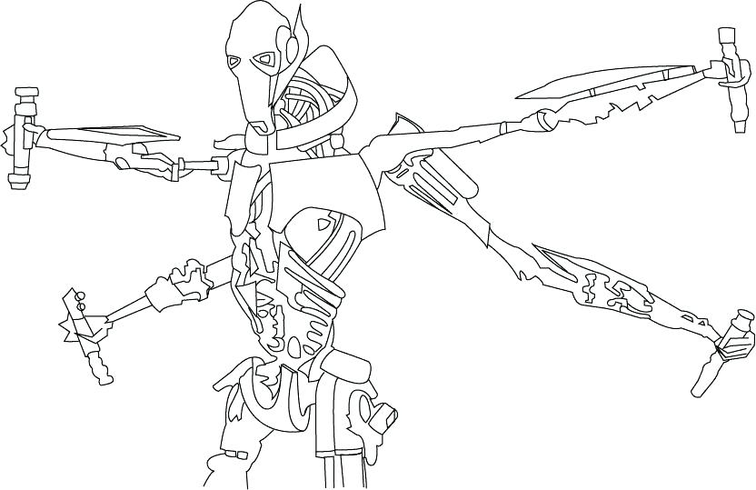 832x539 General Grievous Coloring Pages S General Grievous Coloring Sheets