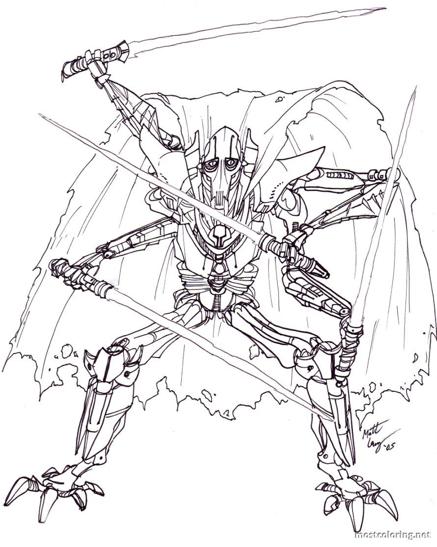 890x1114 General Grievous Coloring Page 01.jpg 890 1 114 Pixels Pumpkin