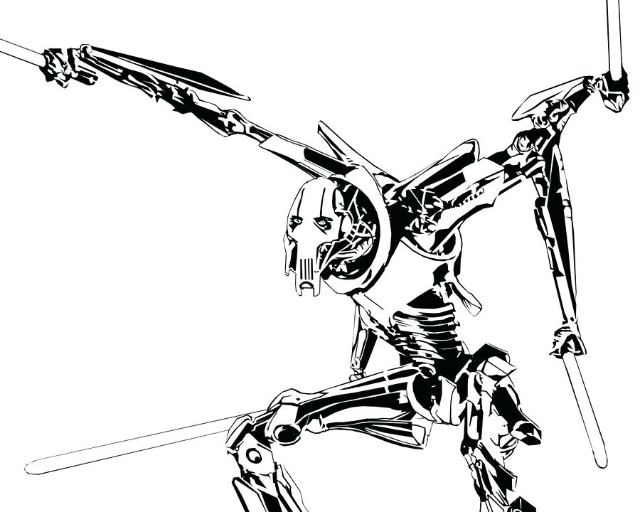 900x720 General Grievous Coloring Page General Grievous Coloring Page Free