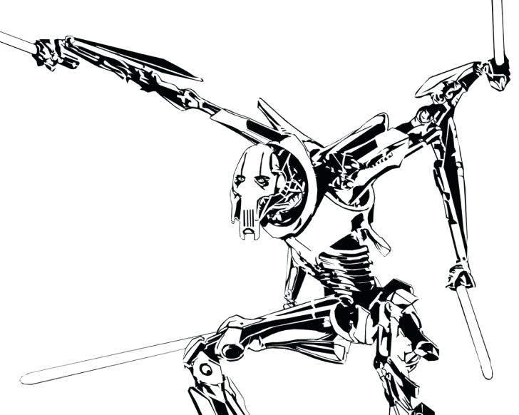 728x582 General Grievous Coloring Sheets General Grievous Coloring Sheets