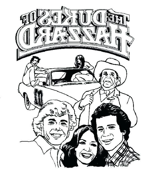 517x600 Dukes Hazzard Coloring Pages The Brilliant Beautiful Dukes