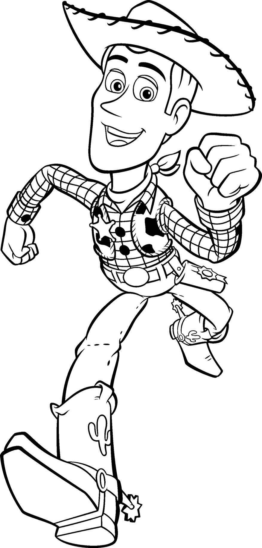 876x1830 Toy Story Woody Runs Fast Coloring Pages