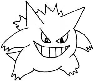 300x261 Gengar Pokemon Coloring Pages, Free Gengar Coloring Pages To Print