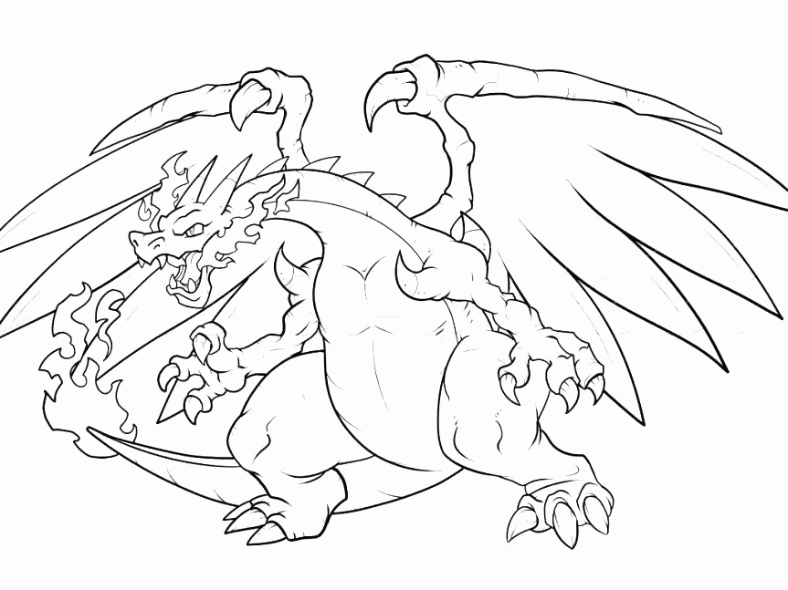 863x647 Mega Charizard Coloring Page Stock Valuable Pokemon Coloring Pages