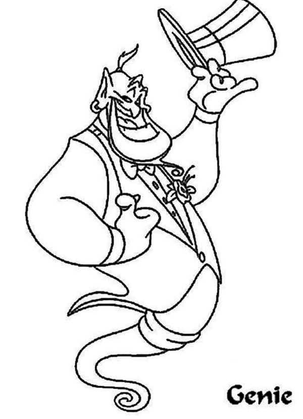 600x830 Aladdin Genie Coloring Pages