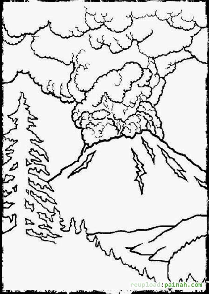 728x1024 Hawaii Volcano Coloring Page Hawaii