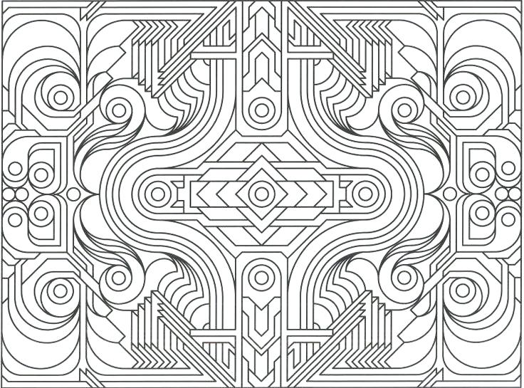 736x545 Free Geometric Coloring Pages For Adults 2 Geometry Dash Sheets