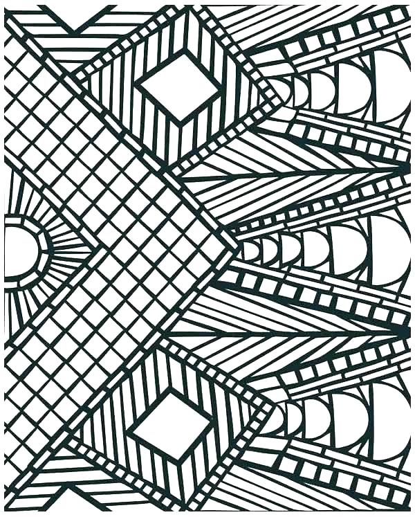 600x747 Geometric Coloring Sheet Geometric Patterns Coloring Pages