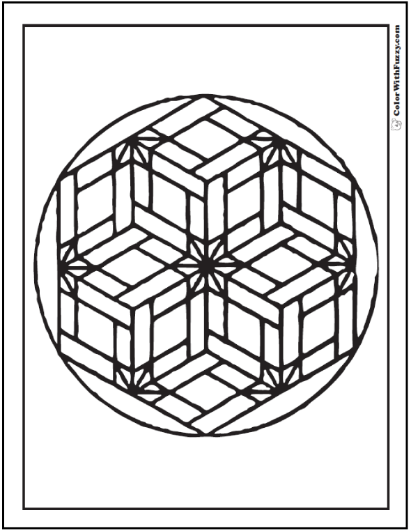 590x762 Geometric Design Coloring Pages Flower Basket Pattern