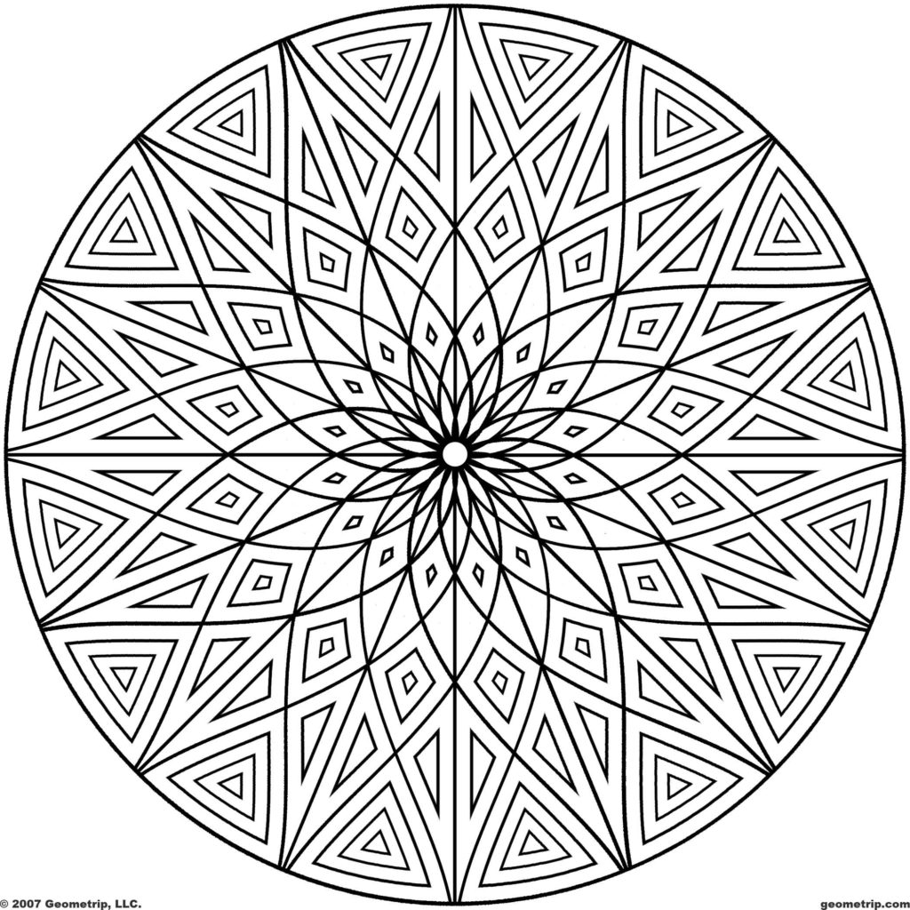 1024x1024 Geometric Flower Coloring Pages Az Coloring Pages Geometric