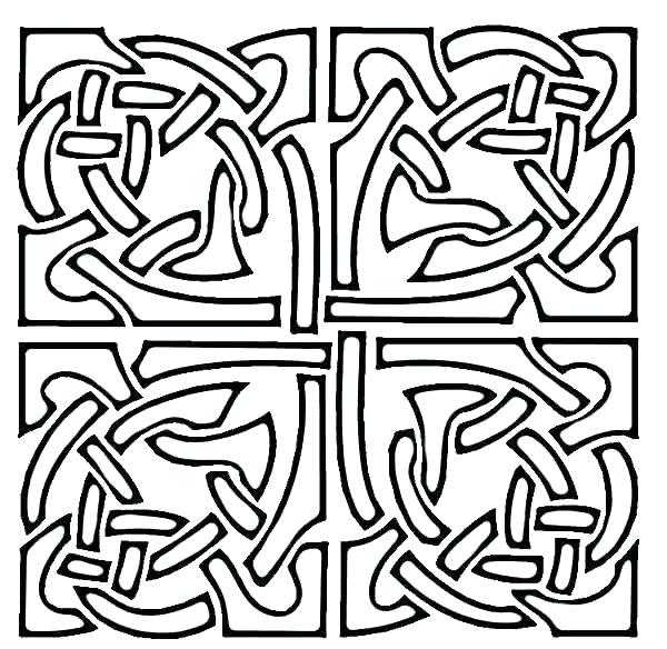 600x584 Cool Pattern Coloring Pages Geometric Coloring Books Geometric