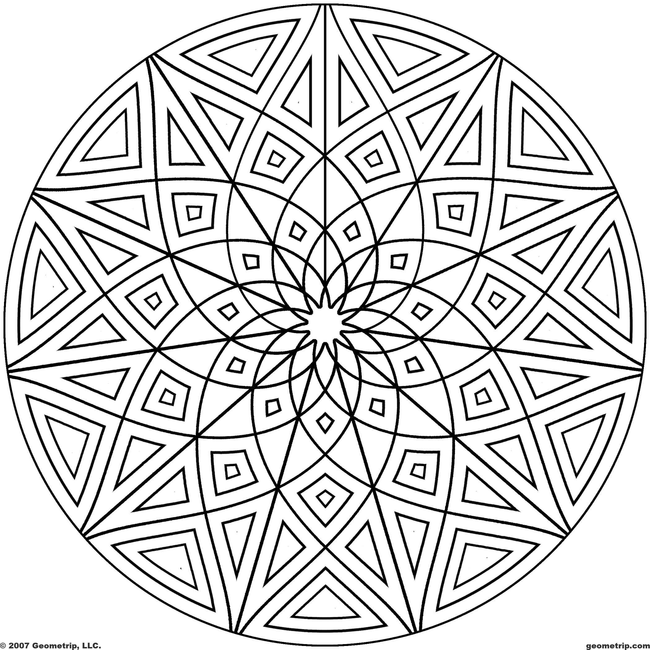 2100x2100 Geometric Pattern Coloring Pages For Adults Wagashiya