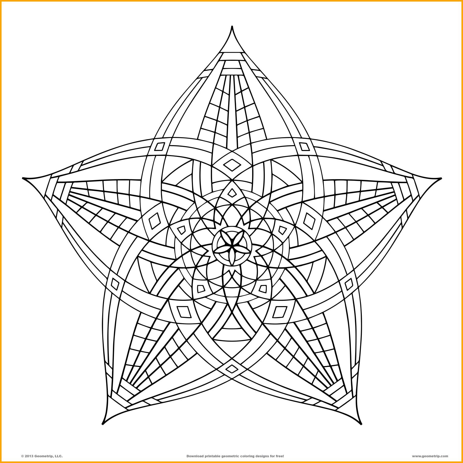 1812x1812 Stunning Geometric Design Coloring For Adults Page Kids Pic