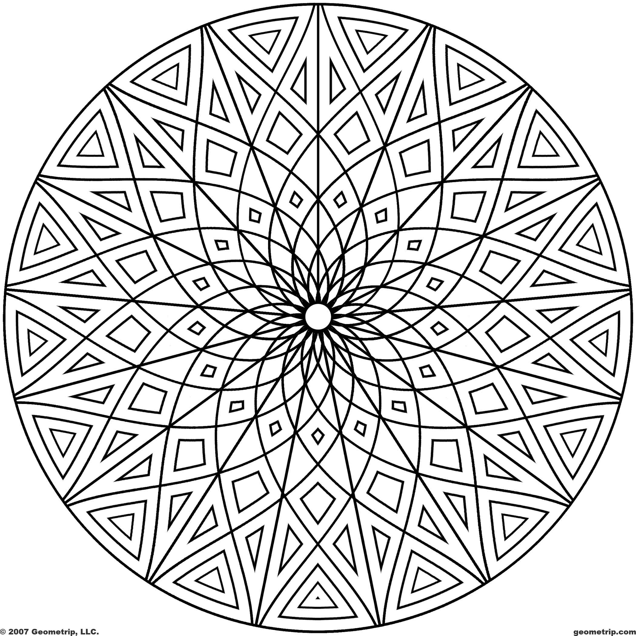 2100x2100 Free Printable Geometric Coloring Pages For Kids To Print