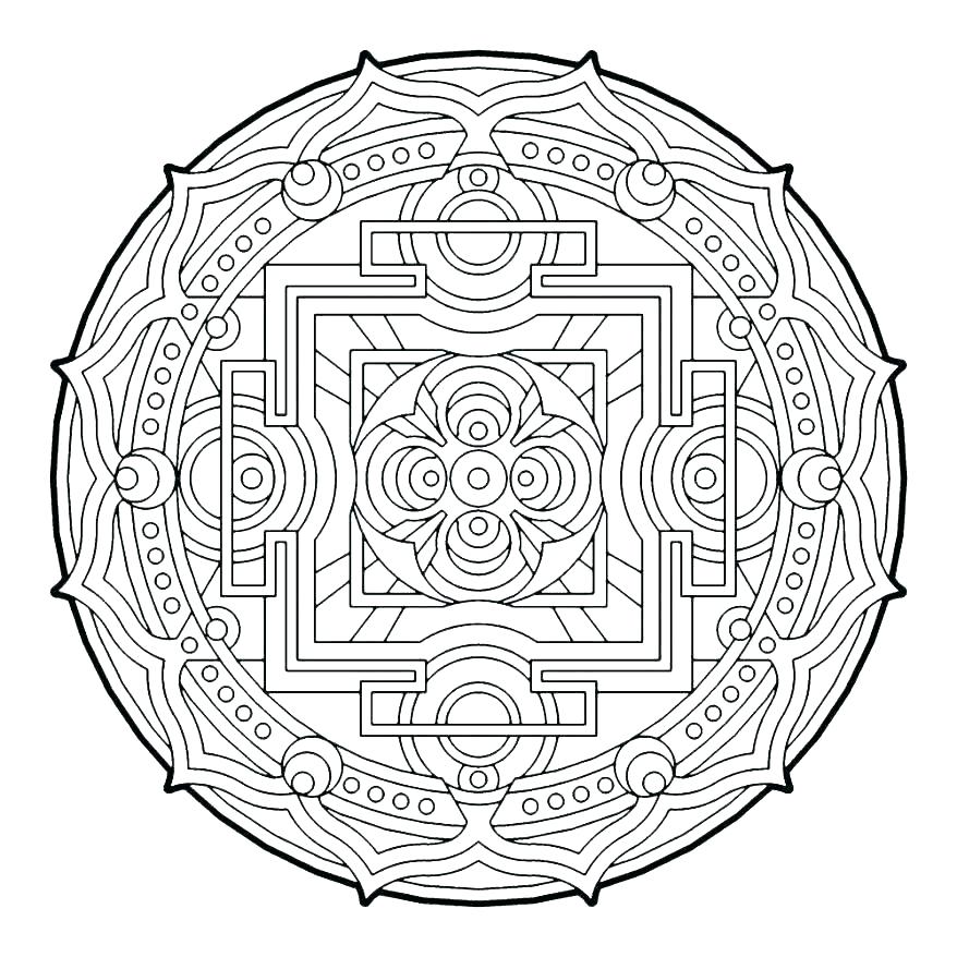 878x878 Geometric Shapes Coloring Pages Circles Coloring Pages Circle