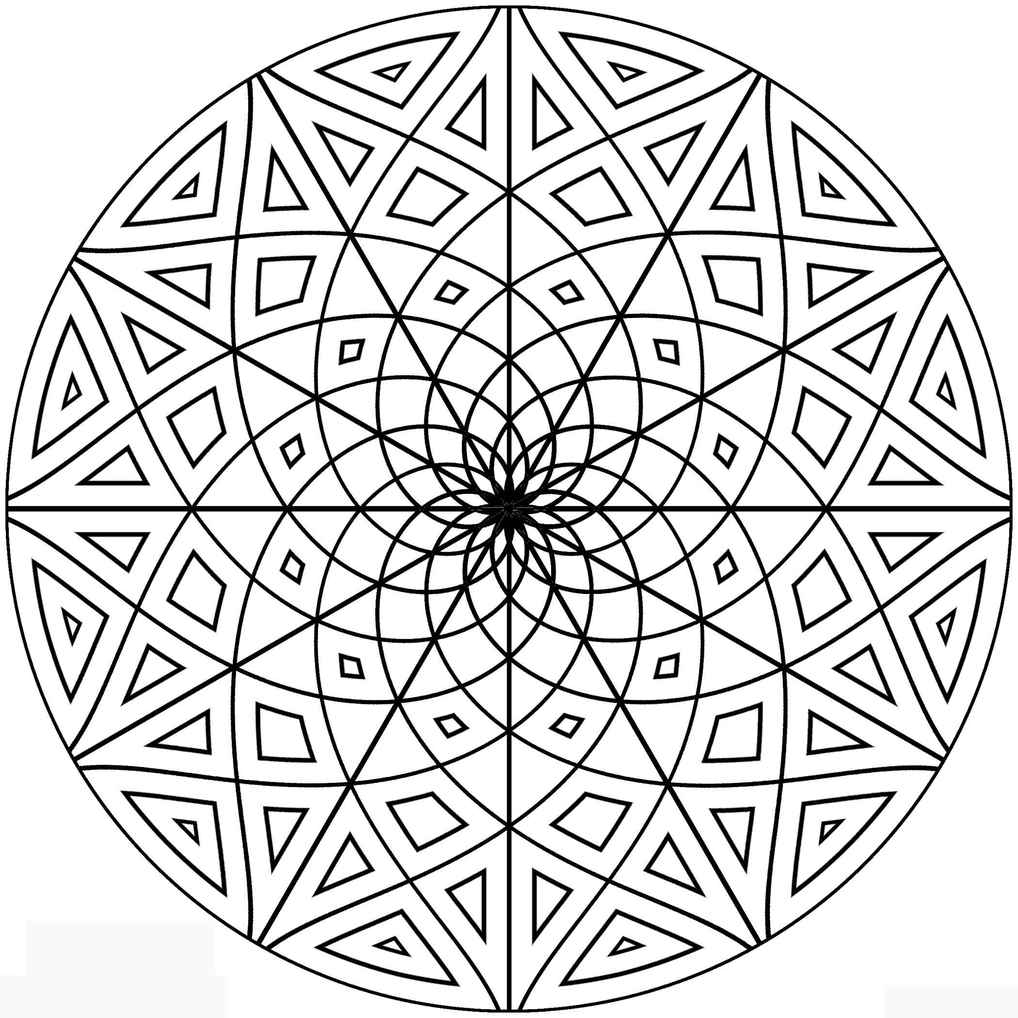 2100x2100 Geometric Shapes Coloring Pages Printable Free Draw To Color