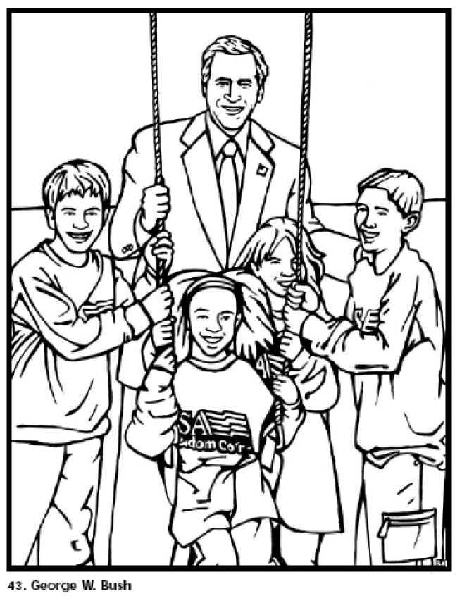 George Bush Coloring Page