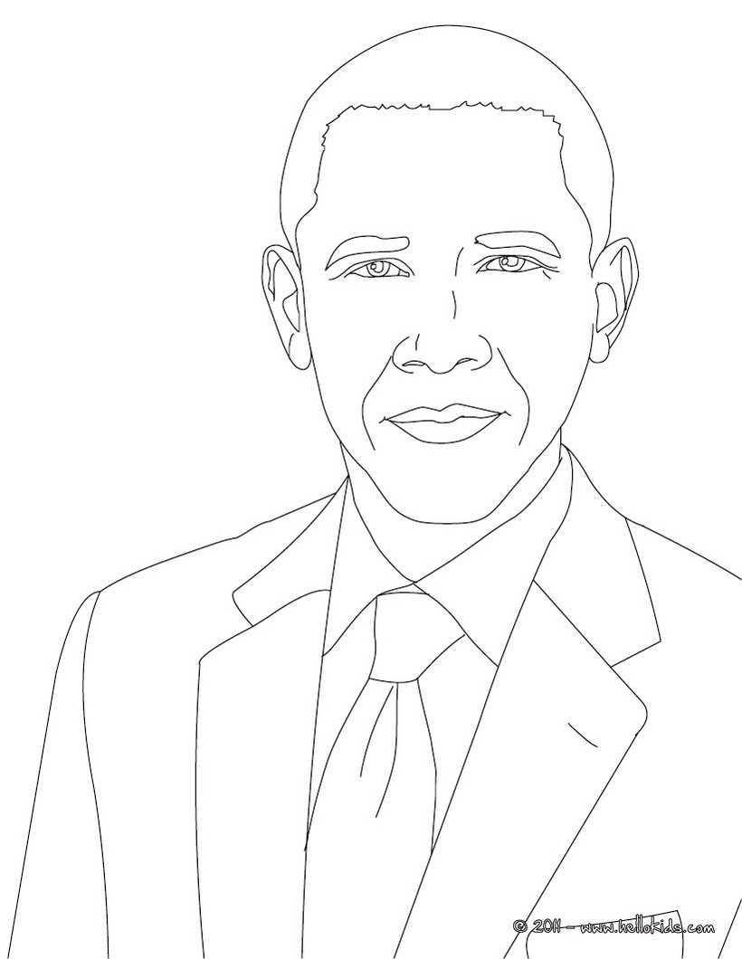 820x1060 George W Bush Coloring Page