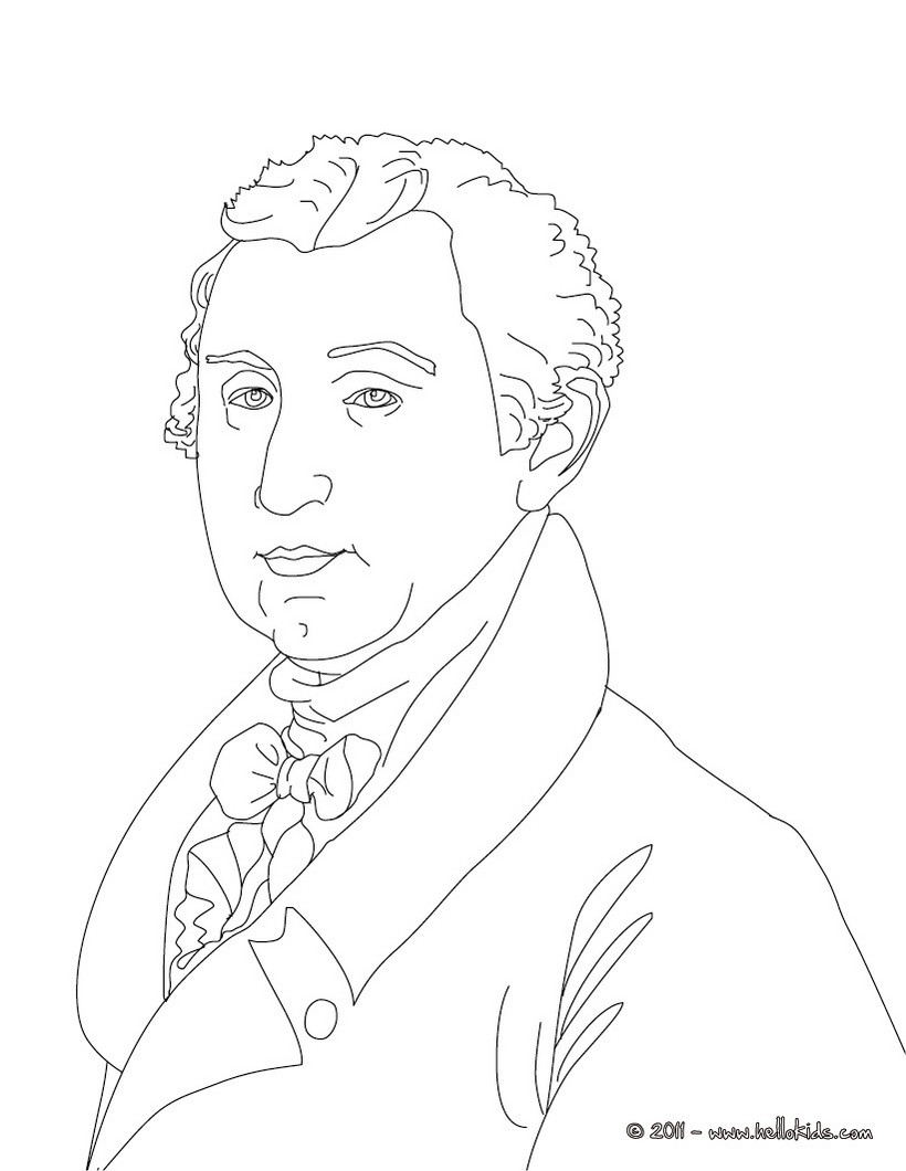 820x1060 Crammed George W Bush Coloring Page President Pages Hellokids Com