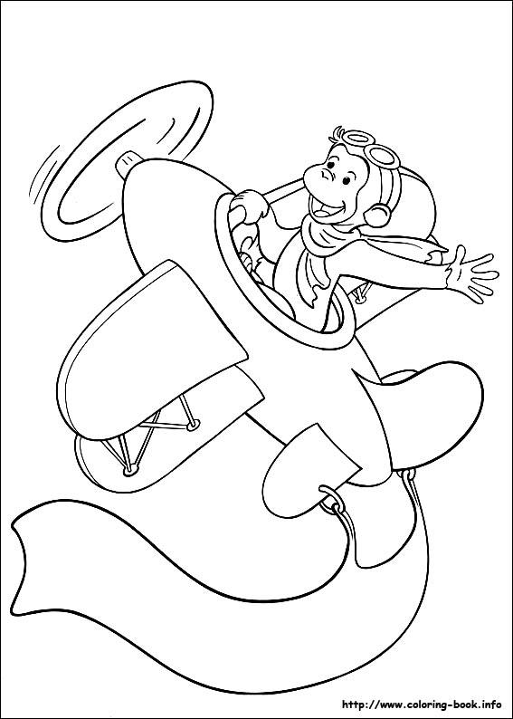 567x794 Curious George Coloring Picture