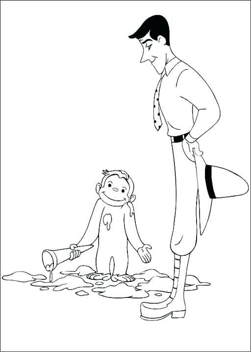 512x717 George Coloring Pages Coloring Pages Curious Curious Curious
