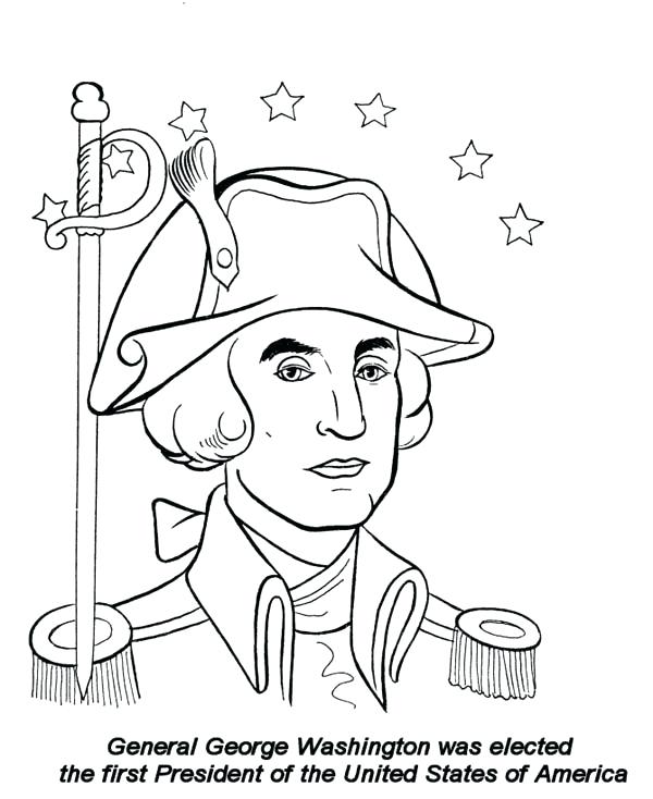600x734 General On Presidents Day Celebration Coloring Free Coloring