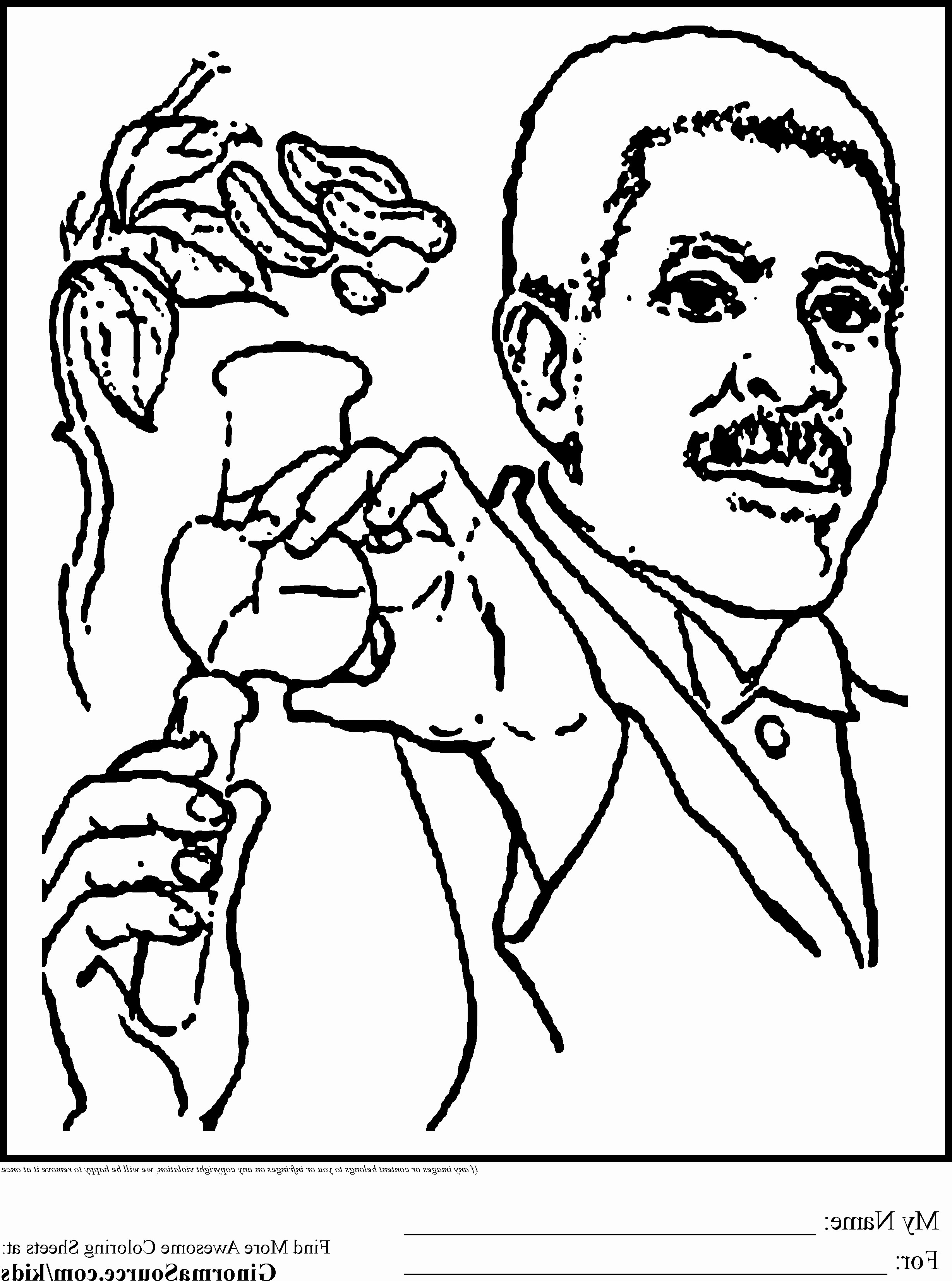 2459x3310 George Washington Coloring Pages Printable