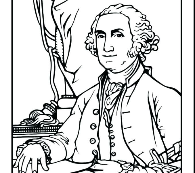 678x600 George Washington Coloring Sheet